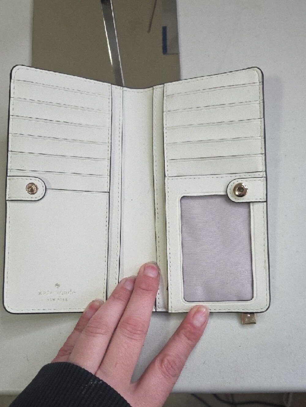 kate spade White Studded Leather Satchel with Matching Wallet - Picture 7 of 11
